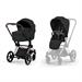 DUO PRIAM Comfort Rosegold incl. Fold Lux Carry Cot - Sepia Blac