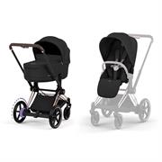 DUO ePRIAM Comfort Rosegold incl. Fold Lux Carry Cot - Sepia Bla
